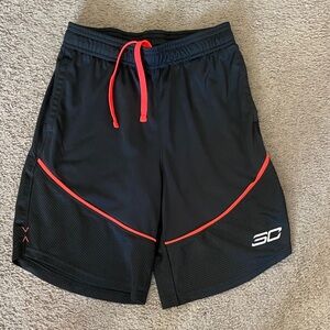 Youth Large Black Stephan Curry UA Athletic Shorts